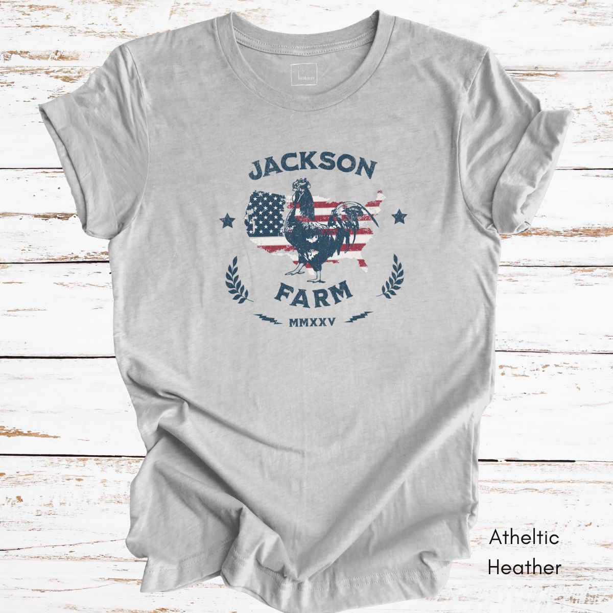 Custom Patriotic Farm Light Weight Unisex Jersey T-shirt