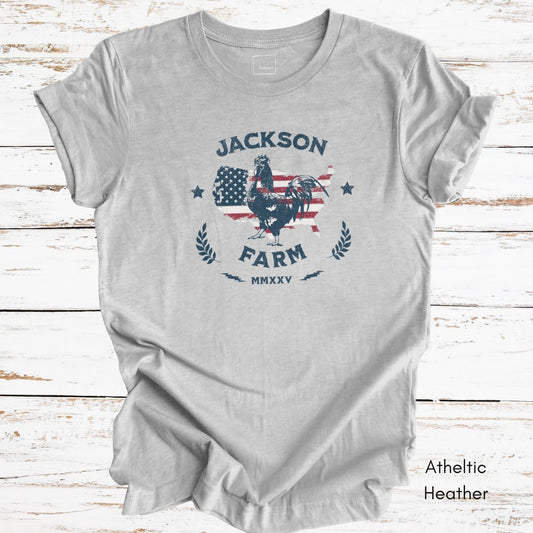 Custom Patriotic Farm Light Weight Unisex Jersey T-shirt