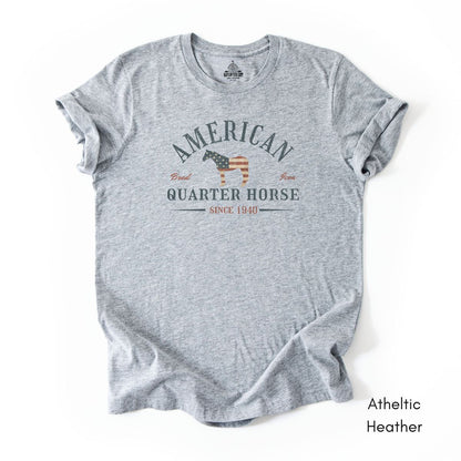 Patriotic American Quarter Horse Light Weigth Jersey T-shirt