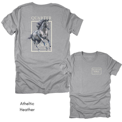 Quarter Horse America's Breed Back Print Unisex Jersey Light Weight T-shirt