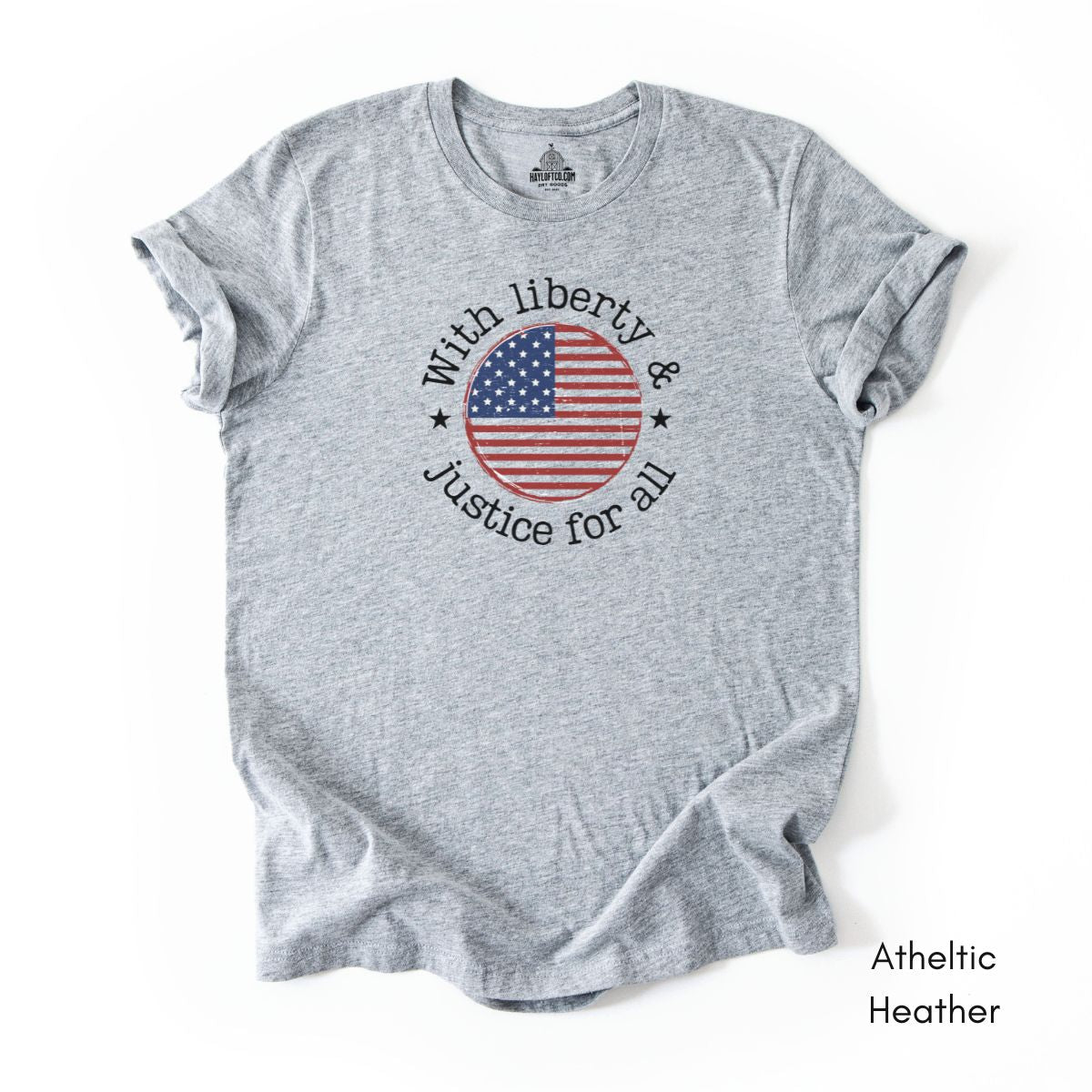With Liberty & Justice for All Pledge of Allegiance Unisex Jersey T-shirt
