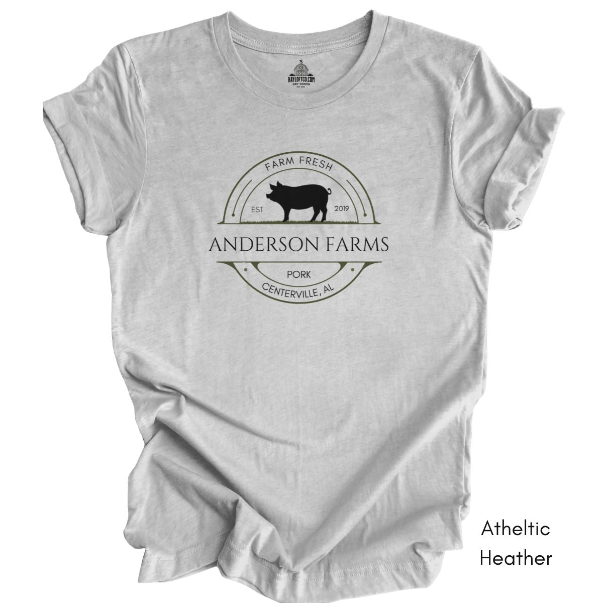 Custom Pig/Pork Farm Light Weight Jersey T-shirt