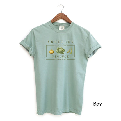 Custom Produce Farm Unisex Garment Dyed Midweight T-shirt