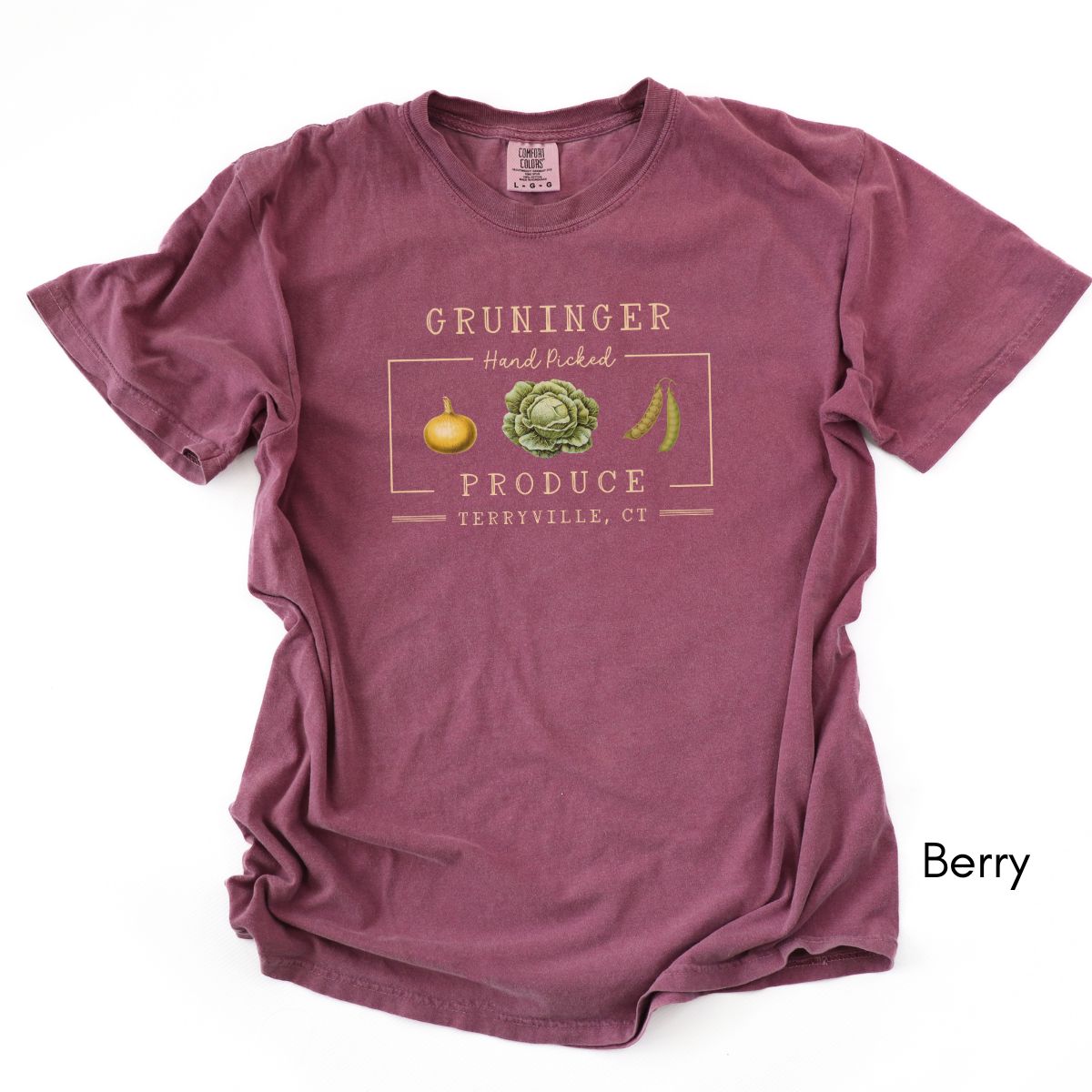 Custom Produce Farm Unisex Garment Dyed Midweight T-shirt