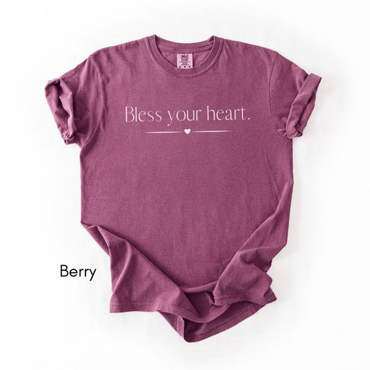 Bless Your Heart Midweight Unisex Garment-Dyed T-shirt