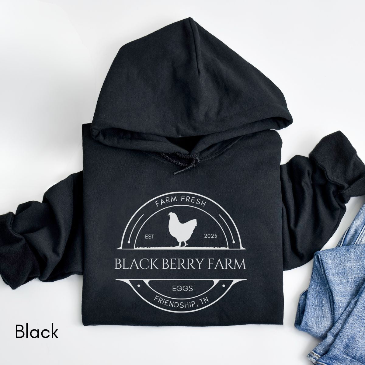 Custom Chicken Egg Farm Hoodie - Unisex Heavy Blend Hooded Sweatshirt
