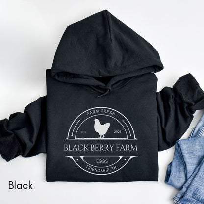 Custom Chicken Egg Farm Hoodie - Unisex Heavy Blend Hooded Sweatshirt