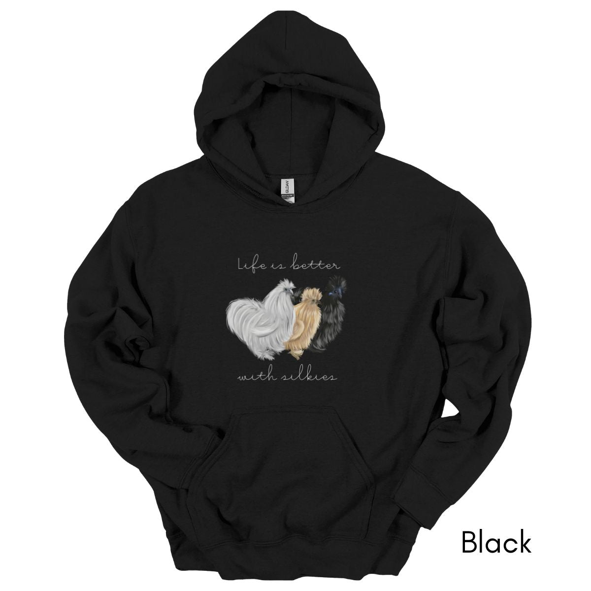Life is Better with Silkies Heavy Blend Hooded Sweatshirt