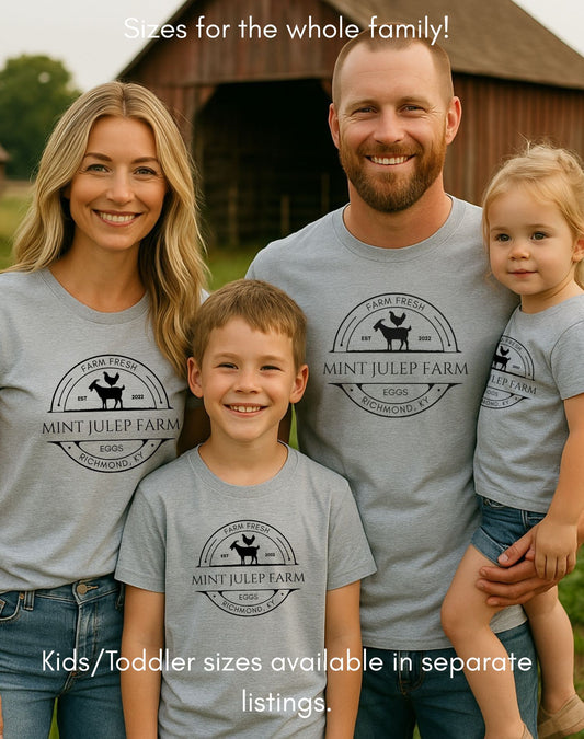 CUSTOM  Egg/Goat Farm Light Weight Unisex Jersey T-shirt
