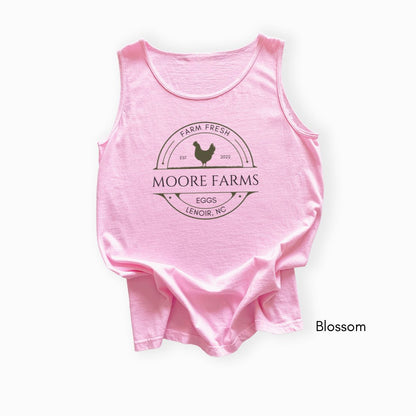 Custom Egg Farm Unisex Garment Dyed Tank Top