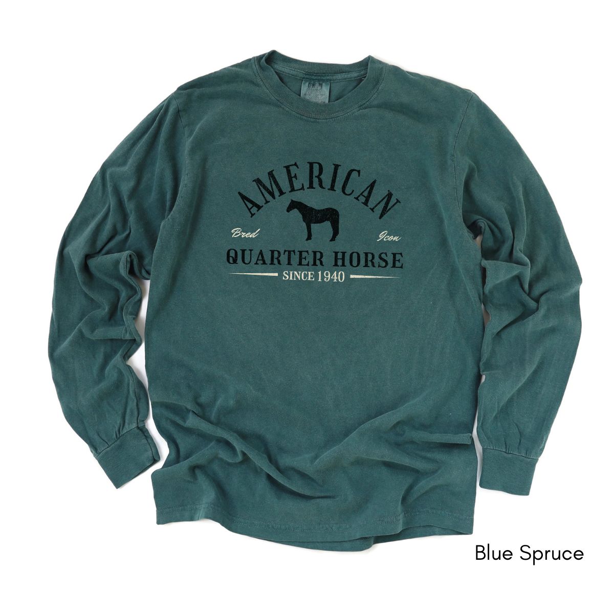 American Quarter Horse Long Sleeve Garment Dyed T-shirt
