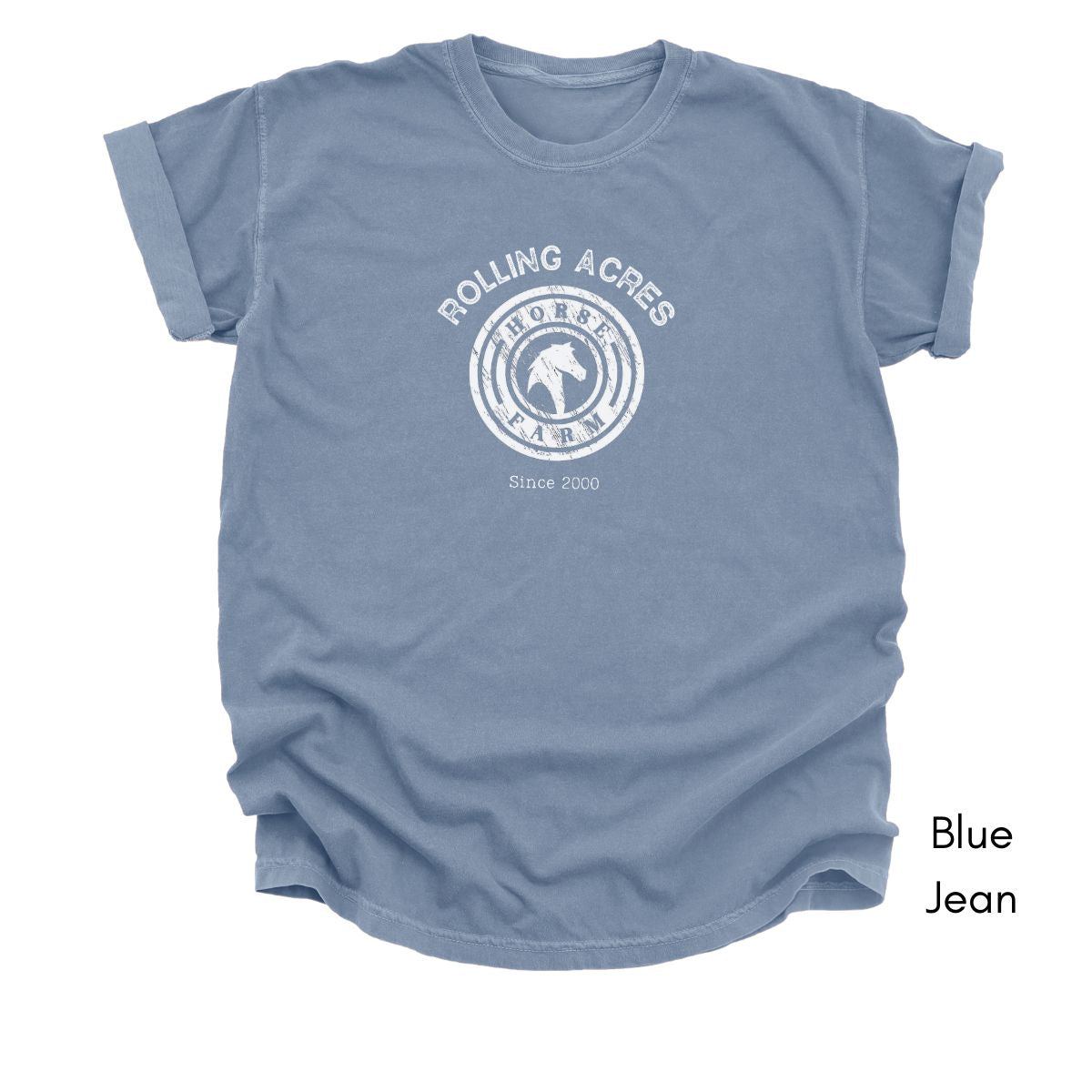 Custom Horse Farm Midweight Vintage Style T-shirt