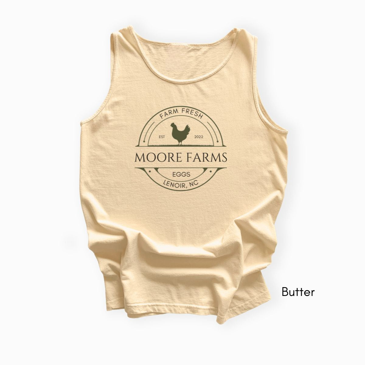 Custom Egg Farm Unisex Garment Dyed Tank Top