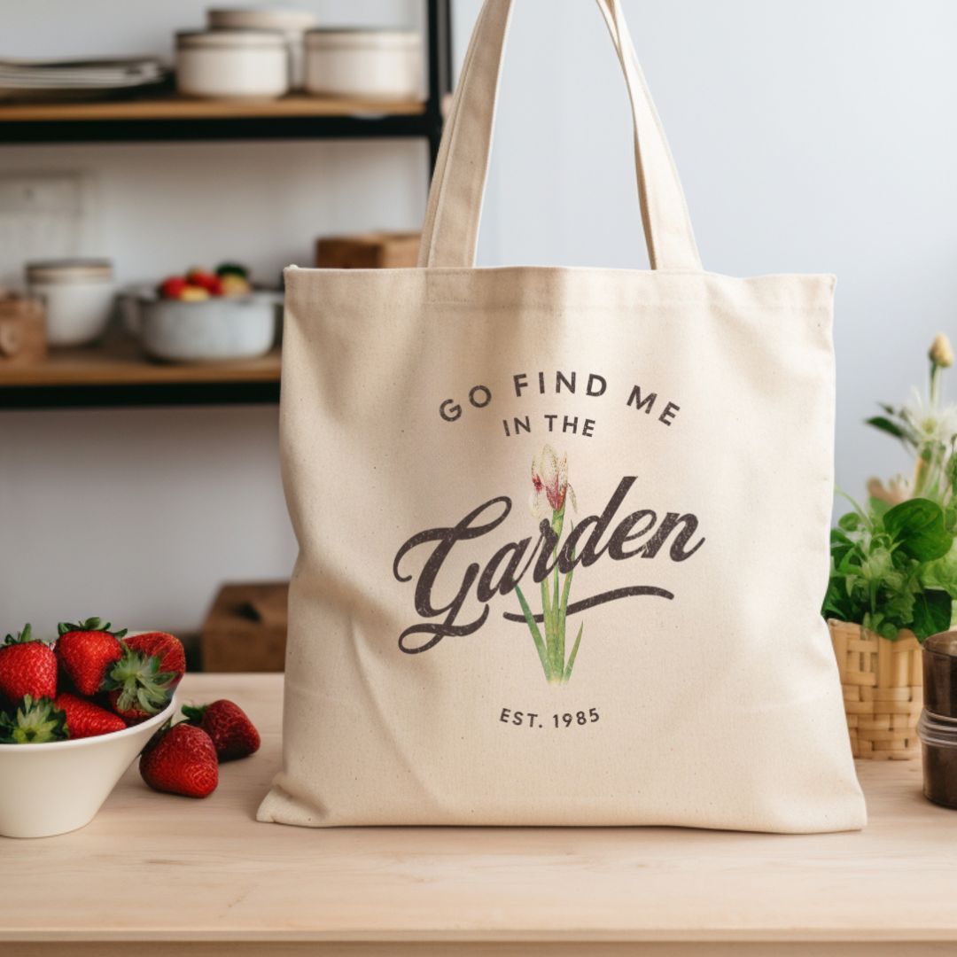 Find me in the Garden Cotton Canvas Tote Bag