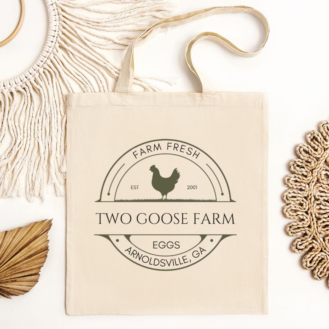 Custom Egg Farm Cotton Canvas Tote Bag