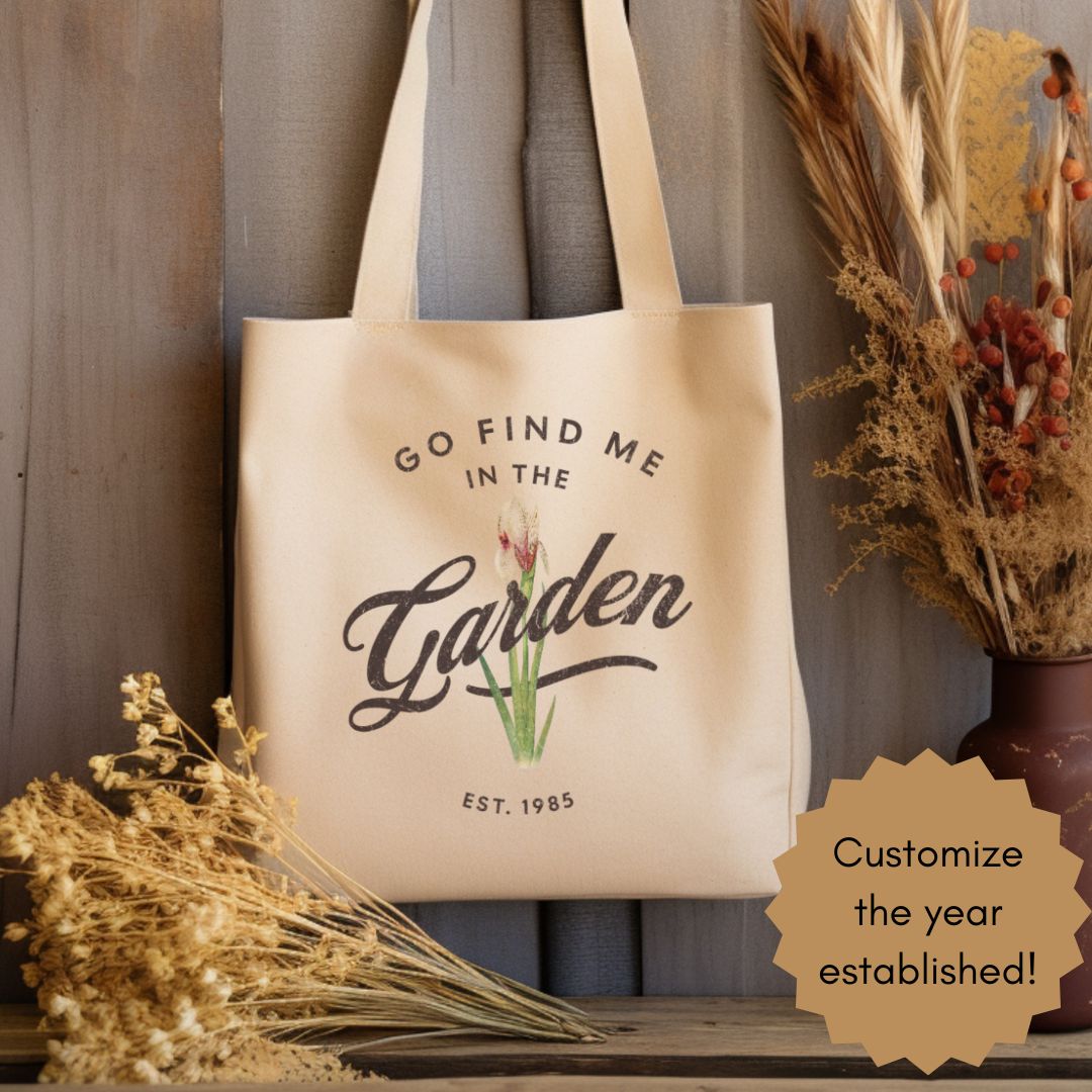 Find me in the Garden Cotton Canvas Tote Bag