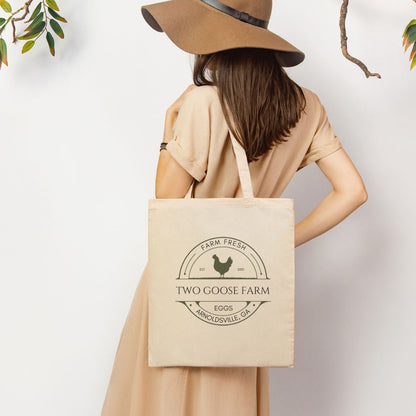 Custom Egg Farm Cotton Canvas Tote Bag