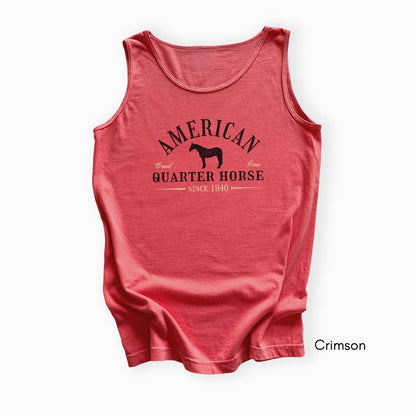 American Quarter Horse Unisex Garment Dyed Tank Top