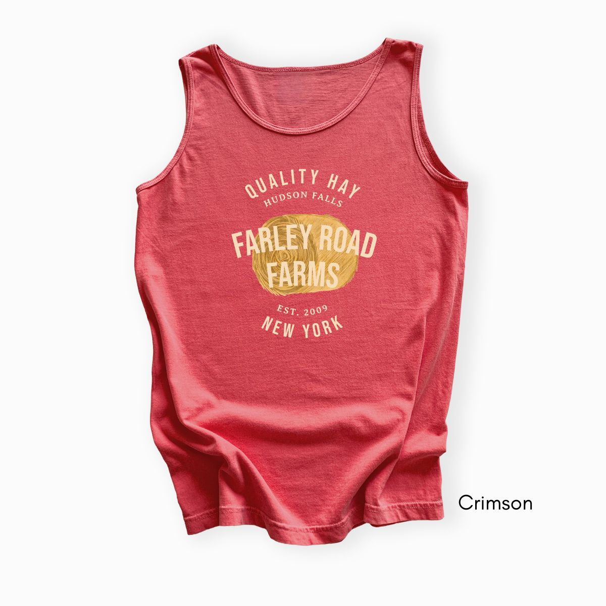 Custom Hay Farm Unisex Garment Dyed Tank Top