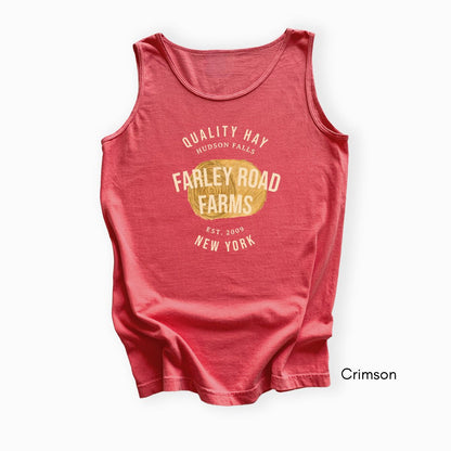 Custom Hay Farm Unisex Garment Dyed Tank Top