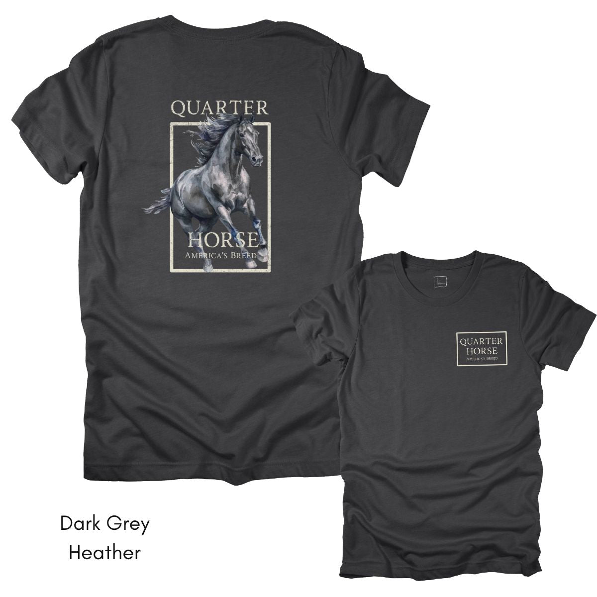 Quarter Horse America's Breed Back Print Unisex Jersey Light Weight T-shirt