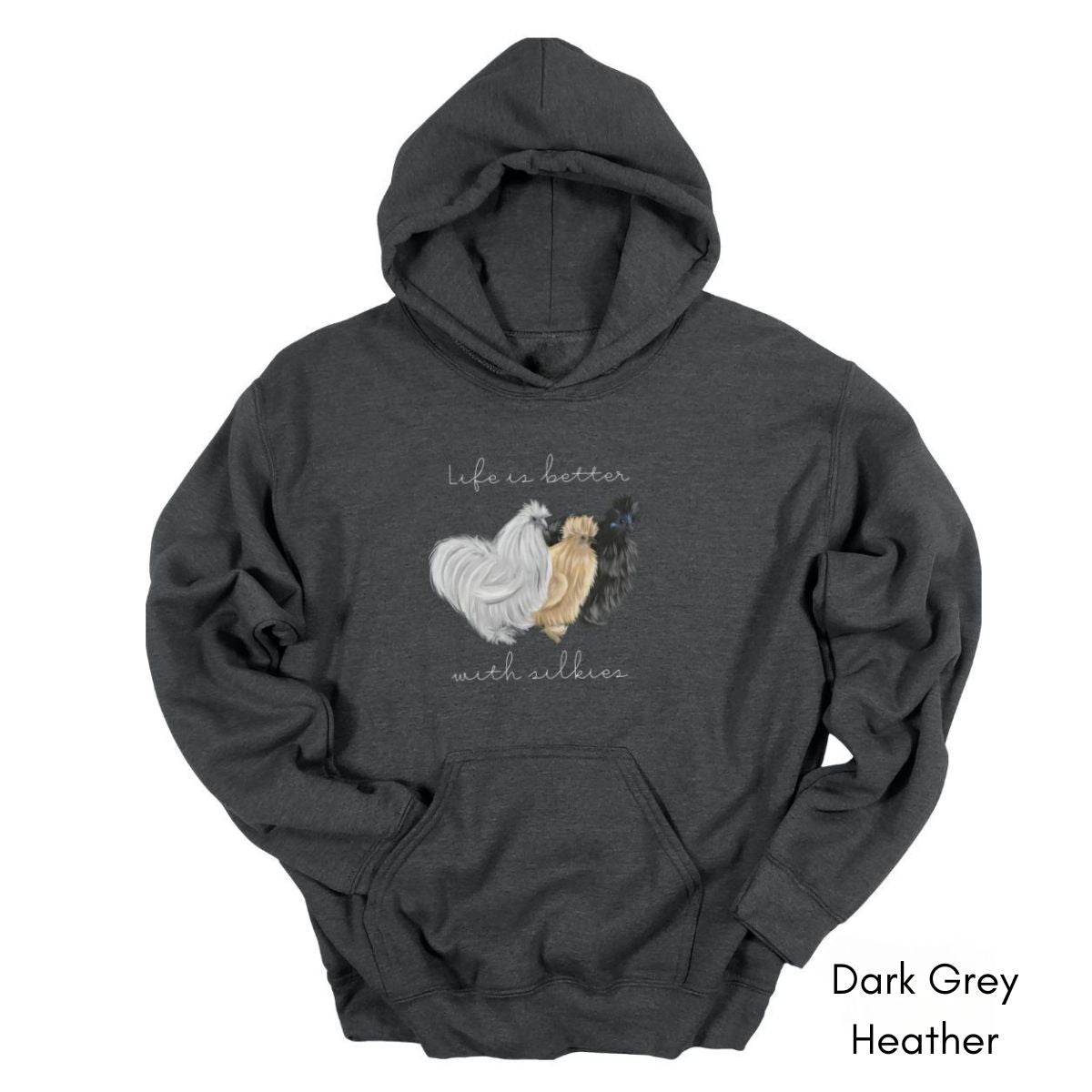 Life is Better with Silkies Heavy Blend Hooded Sweatshirt