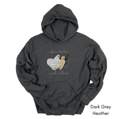 Life is Better with Silkies Heavy Blend Hooded Sweatshirt