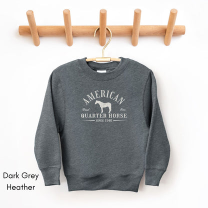 American Quarter Horse YOUTH/KIDS Crewneck Sweatshirt