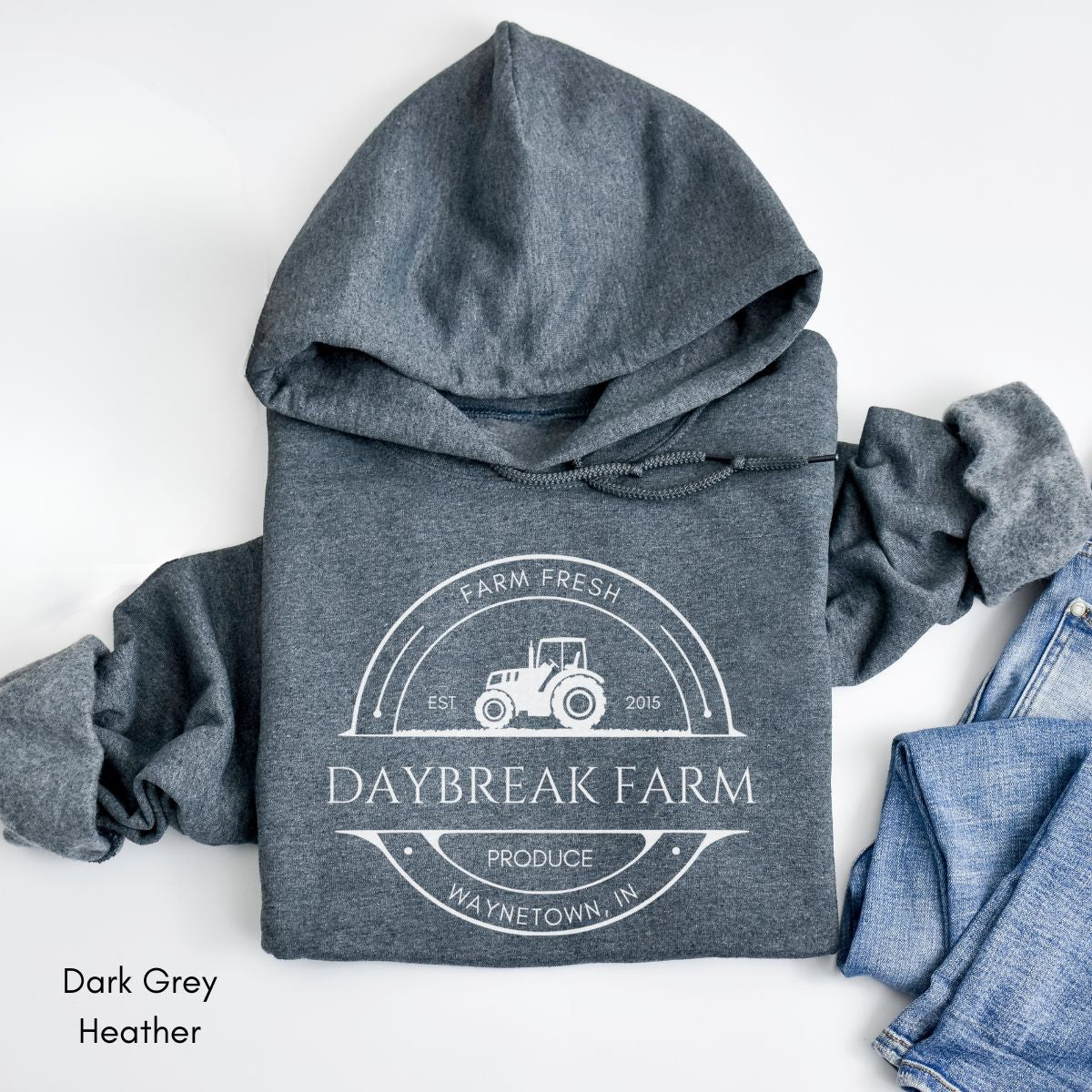 Custom Produce Farm Tractor Unisex Heavy Blend Hooded Sweatshirt