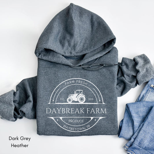 Custom Produce Farm Tractor Unisex Heavy Blend Hooded Sweatshirt