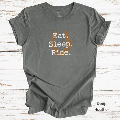 Eat Sleep Ride Unisex Light Weight Jersey Tshirt