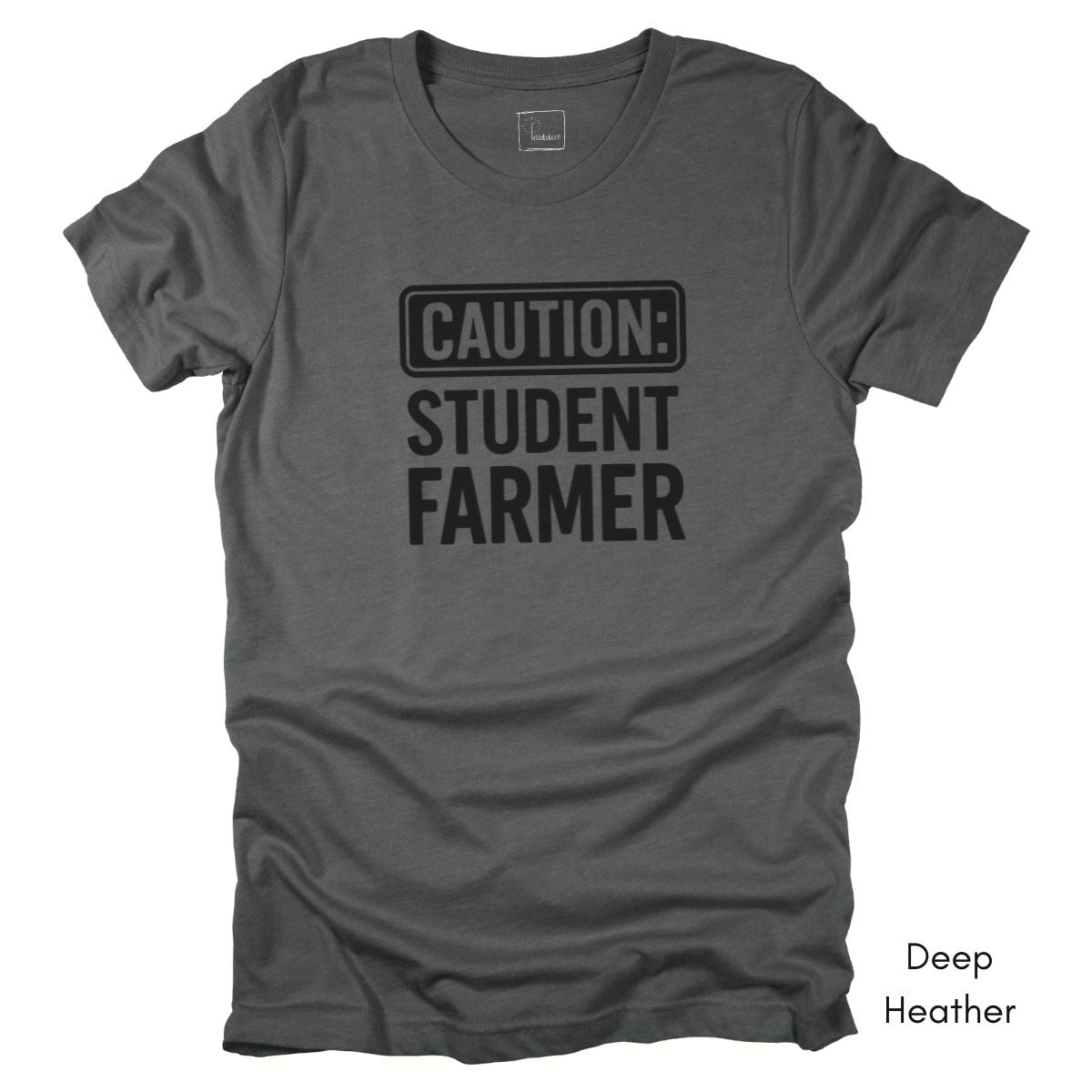 Caution Student Farmer T-shirt Unisex Jersey Light Weight Tee