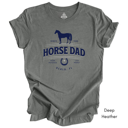 Custom Horse Dad T-shirt -  Unisex Jersey Light Weight Tee, Father's Day Gift