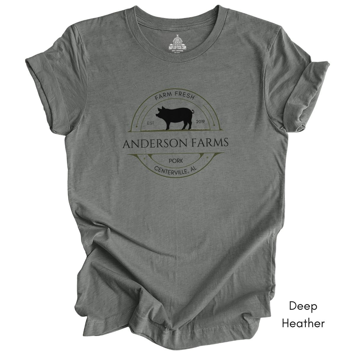 Custom Pig/Pork Farm Light Weight Jersey T-shirt