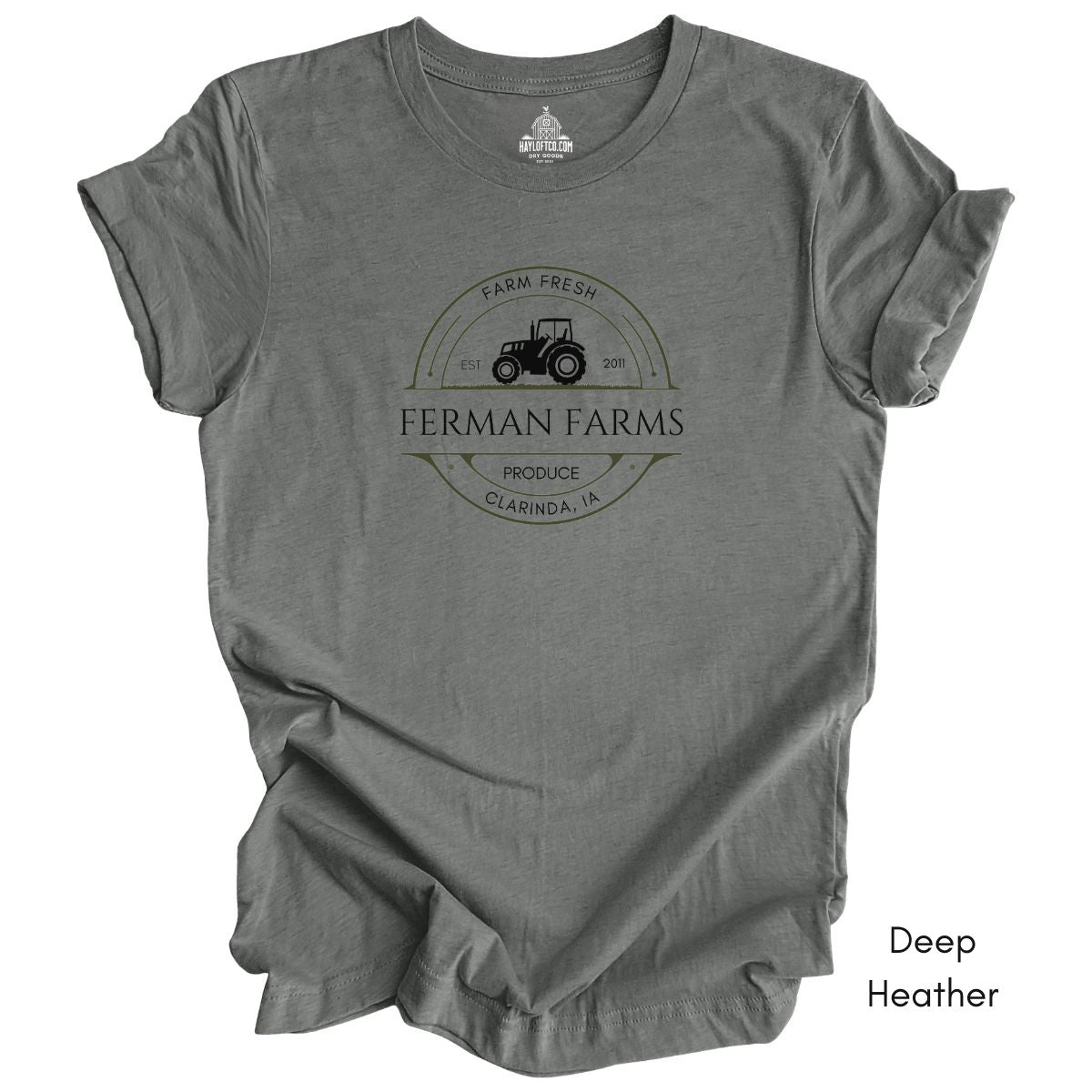 Custom Farm Tractor Unisex Jersey Light Weight T-shirt