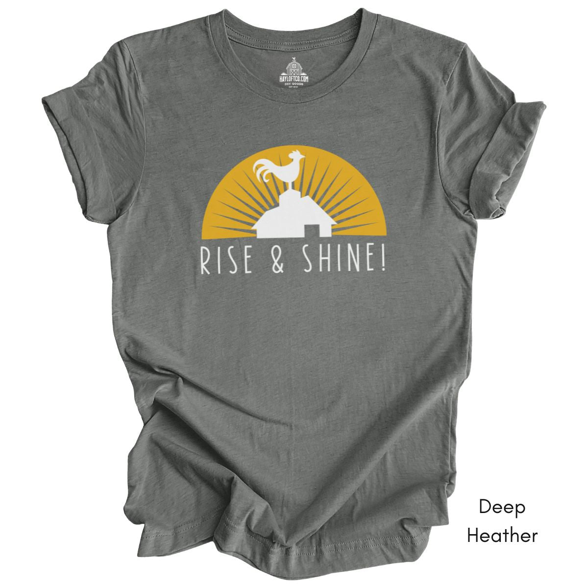 Rise & Shine Rooster Unisex Light Weight Jersey T-shirt