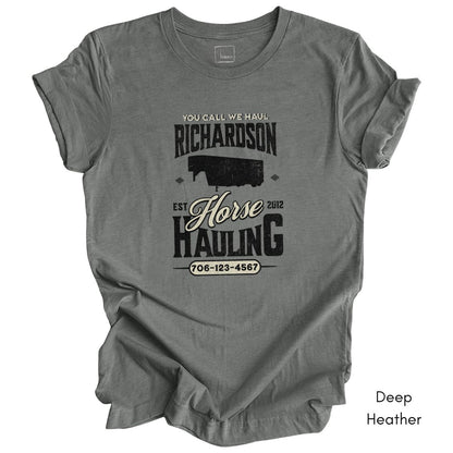 Custom Horse/Livestock Local Hauling Light Weight Jersey T-shirt