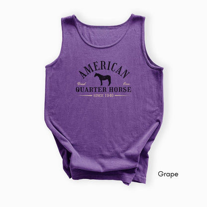 American Quarter Horse Unisex Garment Dyed Tank Top