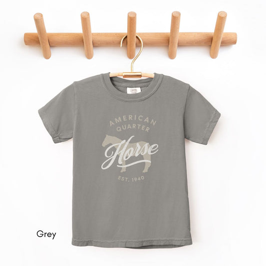 Quarter Horse Breed YOUTH/KIDS Midweight Unisex Vintage Style Tee