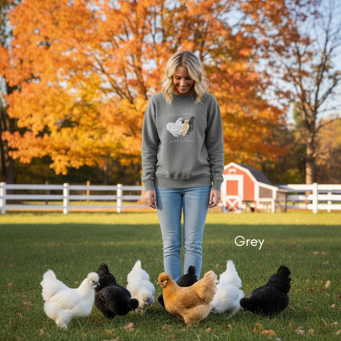 Life is Better with Silkies Garment-Dyed Vintage Sweatshirt