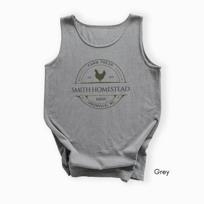 Custom Egg Farm Unisex Garment Dyed Tank Top