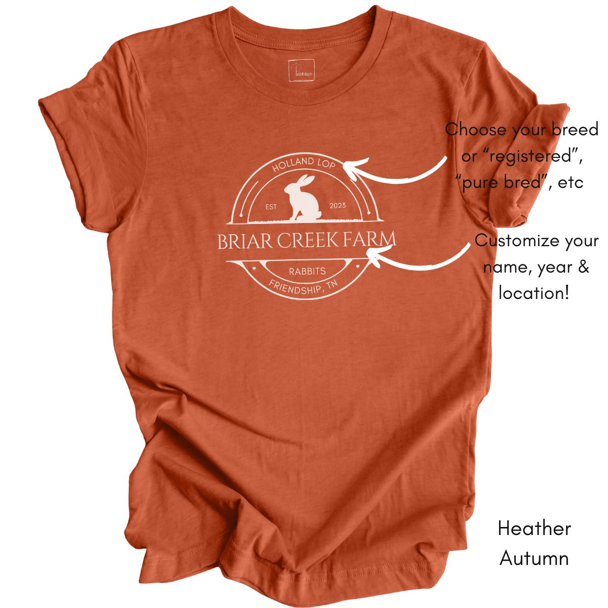 Custom Rabbit Farm Unisex Jersey Tee