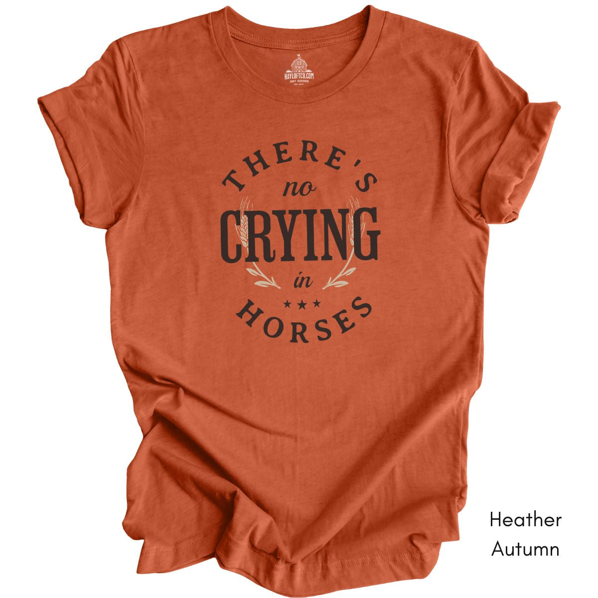 There's No Crying in Horses T-shirt -  Unisex Jersey Light Weight Tee