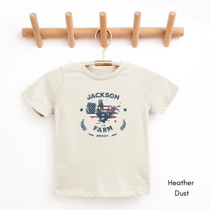 Custom TODDLER Patriotic Farm Unisex Light Weight Jersey T-shirt