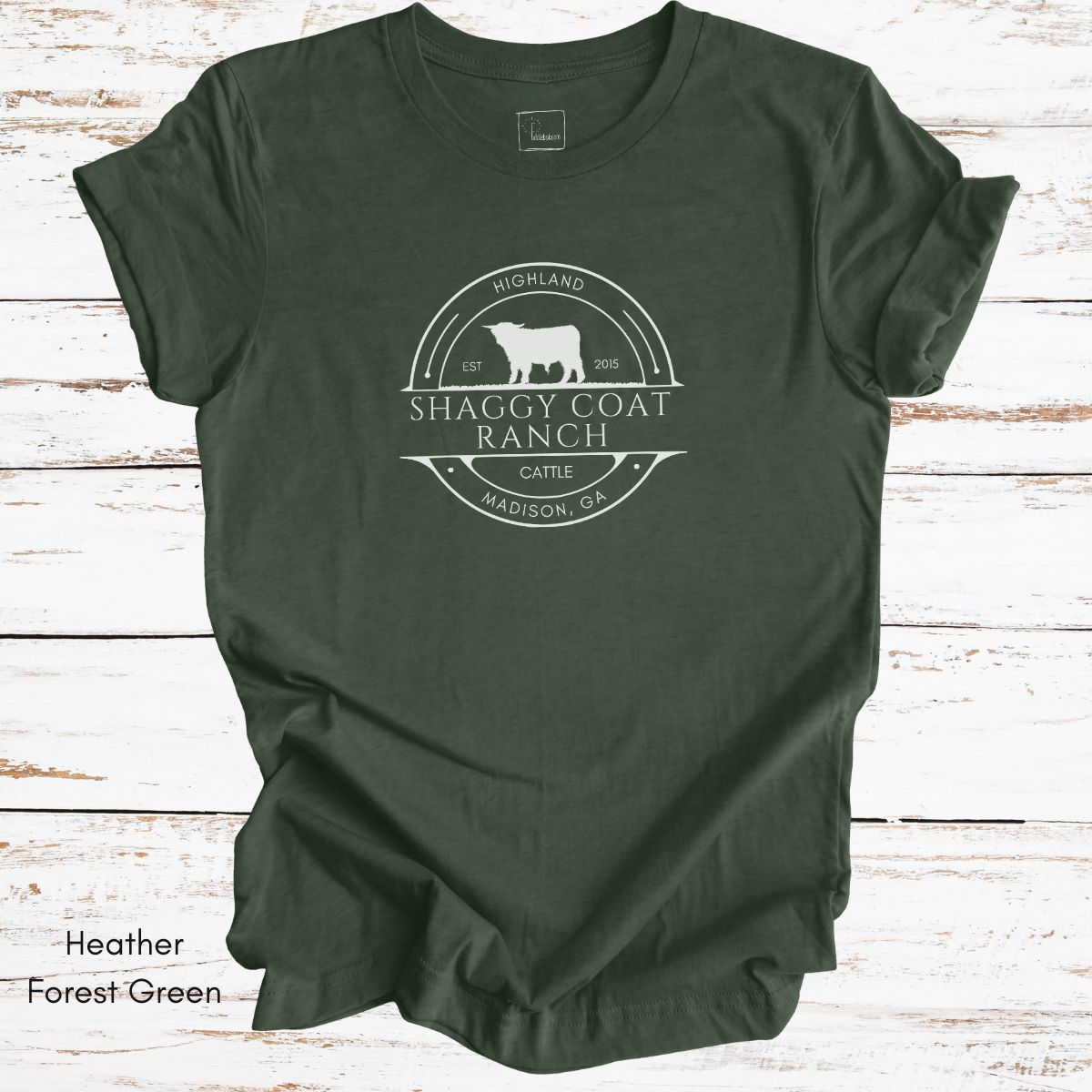 Custom Highland Cattle Farm Unisex Jersey Light Weight T-shirt