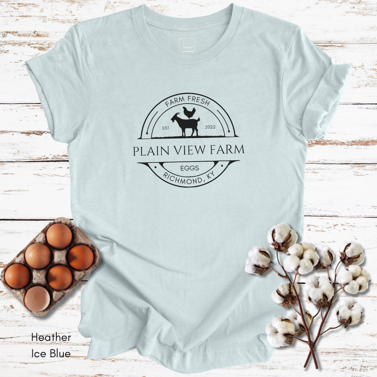 CUSTOM  Egg/Goat Farm Light Weight Unisex Jersey T-shirt