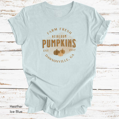 Custom Heirloom Pumpkins Unisex Jersey Light Weight T-shirt