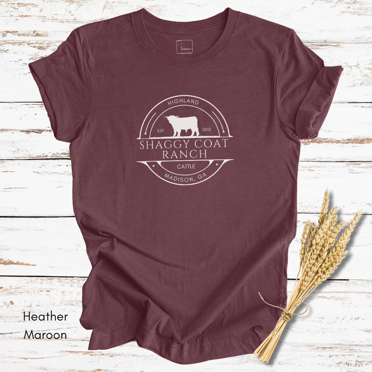 Custom Highland Cattle Farm Unisex Jersey Light Weight T-shirt