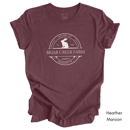 Custom Rabbit Farm Unisex Jersey Tee
