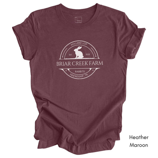 Custom Rabbit Farm Unisex Jersey Tee